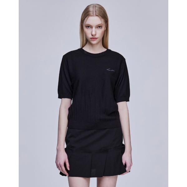 [파주점] [송지오우먼]송지오 어시메트릭 폴드 스커트 블랙 WH3SK317BK