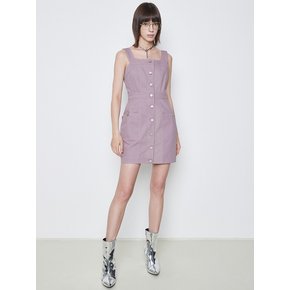 SQUARE NECK MINI DRESS_L.PURPLE