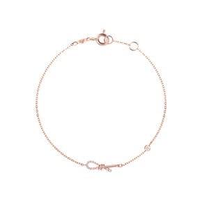 Love Knot 14K 큐빅 팔찌 SA24C24P