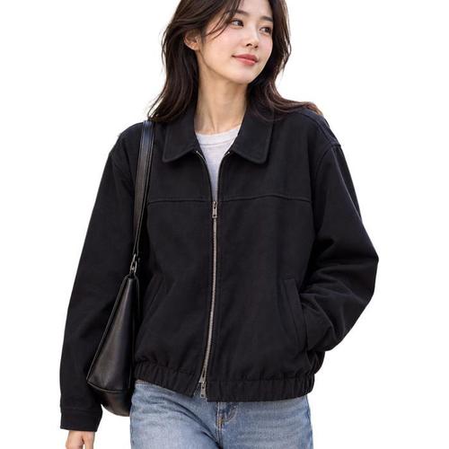 제니유 여성 스웨이드 카라 캐주얼 블루종 점퍼(1)