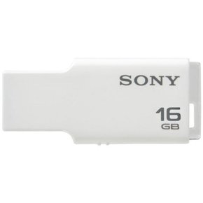 소니 슬림 앤 컴포트 USB 메모리 포켓 비트 16GB 화이트 캡리스 USM16GM W