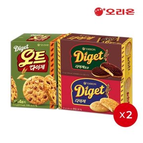 오리온 오트다이제 4P(112g) + 다이제 9P(351g) + 다이제초코6P(312g) 2개...