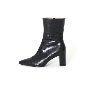 Barneys Croco Ankle Boots  black