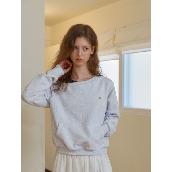 ANC OFF-SHOULDER POCKET SWEATSHIRT_MELANGE GREY