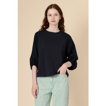 BCBG 퍼프 소매 저지 티셔츠 (B3F7X402)