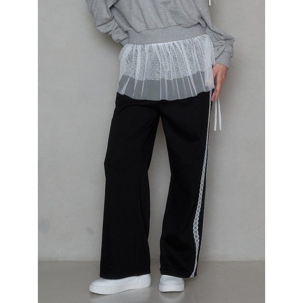 MID DOT LAYERED SKIRT_WHITE