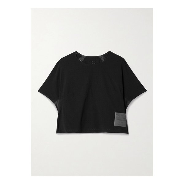 Y-3 크롭 아플리케 리사이클 메시 티셔츠 블랙 1647597358103347
