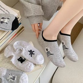 [5켤레] 큐트 동물가득 반목양말 덧신 페이크삭스 2026