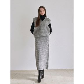 Square wale knit set - Gray