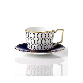 미국 웨지우드 찻잔 Wedgwood China Renaissance Gold Teacup and Saucer Set Iconic 1345676