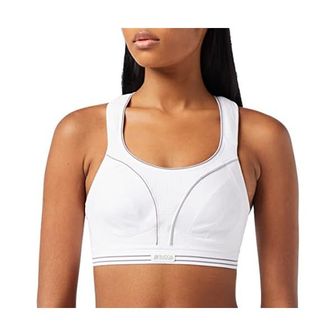  미국 쇼크업소버 빅사이즈 스포츠브라 Shock Absorber B5044 Womens Run Sports Bra White/Silve