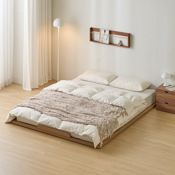 [착불] 우아미가구 코엔 저상형 침대 프레임 단품 Q