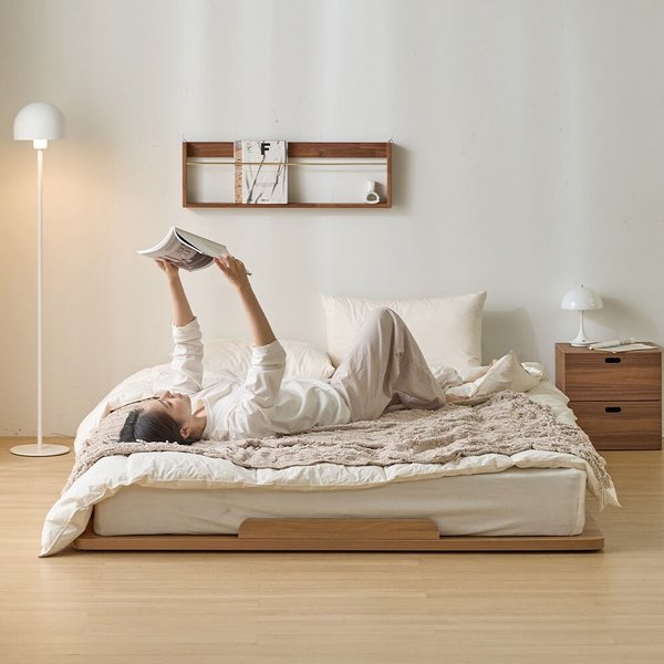 [착불] 우아미가구 코엔 저상형 침대 프레임 단품 Q