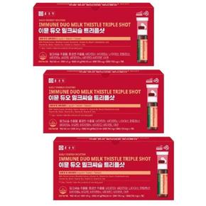건강 종근당 이뮨 듀오 밀크씨슬 트리플샷 x 3박스 물없이 마시는 액상 비타민 올인원 영양제