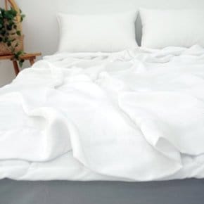 시원한 여름 냉감 풍기 인견 홑이불+패드+베개커버 침구세트 슈퍼...