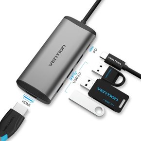 벤션 5in1 C타입 멀티포트 USB 고속 허브 HDMI 컨버터