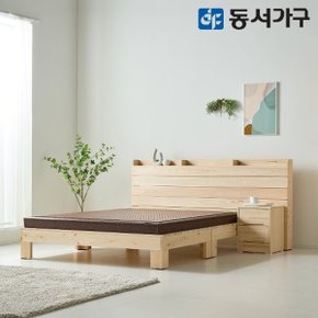 로제 호텔형 편백나무 프레임 원목 퀸 Q 세라믹 온열침대 DF643745