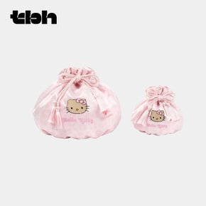 [tbh x 헬로키티] 태닝키티 트래블 여행용 스트링 파우치 세트 2개입 복조리 수납 파우치