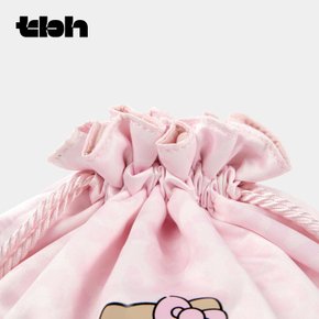 [tbh x 헬로키티] 태닝키티 트래블 여행용 스트링 파우치 세트 2개입 복조리 수납 파우치