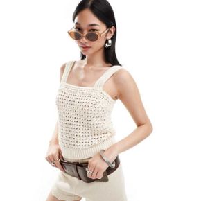 4734246 Mango crochet cami in beige