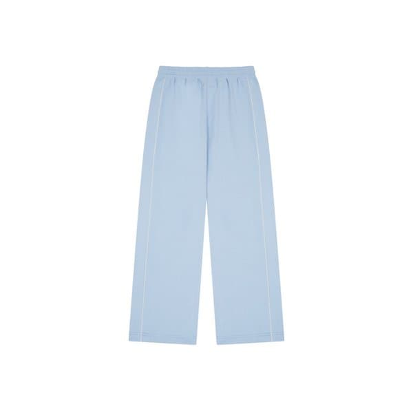 [남녀공용] 로고 와펜 와이드 쭈리 팬츠 (스카이블루)