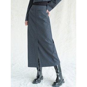 Karin Slit Maxi Long Skirt CHARCOAL