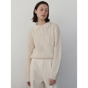 Bretta Collar Knit (Ivory)