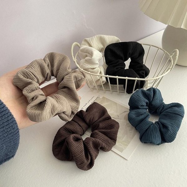 [옷자락] 여성 데일리 캐주얼 골지 5컬러 곱창끈 머리끈