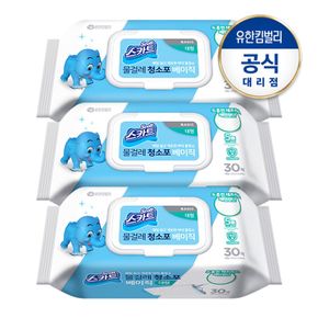 스카트 물걸레청소포 베이직 대형 30매 x 3팩[33842726]