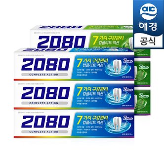 애경 2080 컴플리트 액션 치약 2종(쿨민트3+허브민트3) 120gx6개입