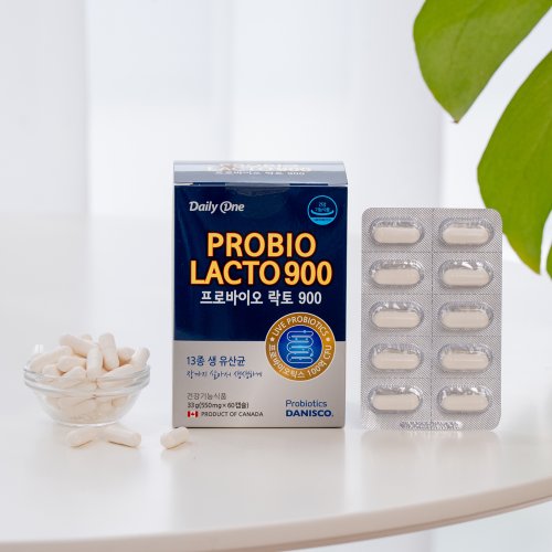 데일리원 프로바이오락토 900 유산균 550mg X 60캡슐 2통 3