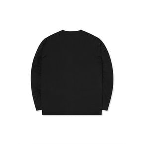 남성 냉감 레이어드 라운드넥 긴팔티셔츠 (BLACK)