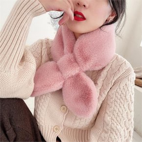리본 퍼 머플러_P090371635