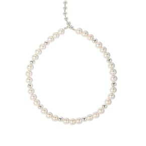 Pearl Heavy Style Silver Necklace In431 [Silver]