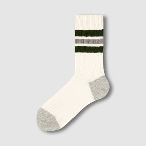 여 도톰 코튼 스트라이프 장목 양말 1족 J145403003041