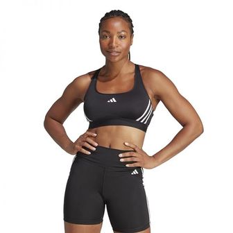 아디다스 4133076 Adidas Powerreact Training Medium Support 3-Stripes Bra