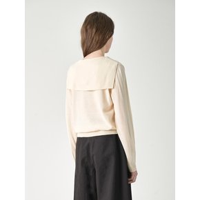 sailor collar knit_ivory