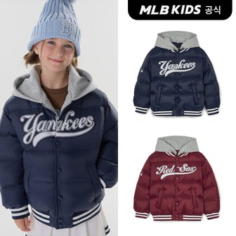 MLB키즈 (공식)24FW 바시티 스포츠 아플리케 경량다운 (2color)7ADJV0146