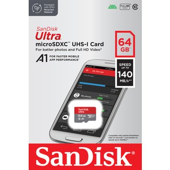 샌디스크 Ultra microSDXC 64GB (140MB)