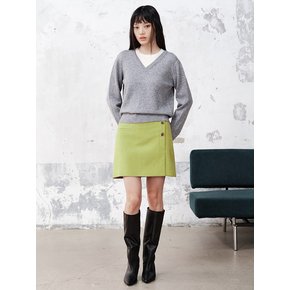 Button Point Mini Skirt  Olive (KE5X27M05J)