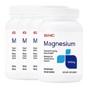 [해외직구] 지앤씨 마그네슘 500mg 120캡슐 x4