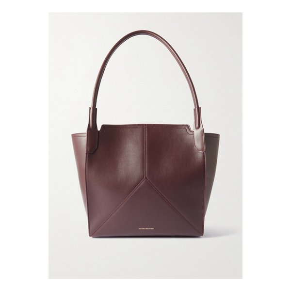 빅토리아 스몰 가죽 토트 버건디 46376663162913339