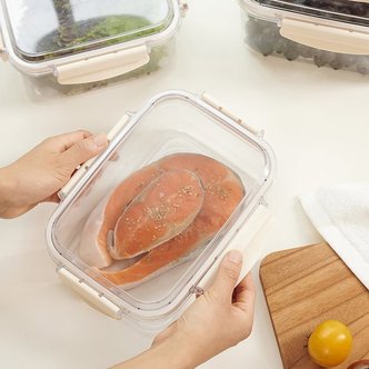 JAJU 속이 잘 보이는 투명 에코젠 밀폐용기_1700ml