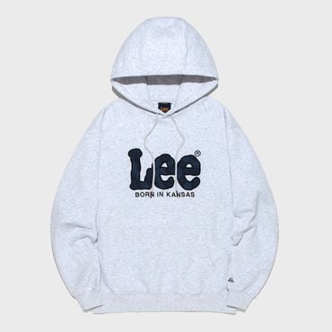 LEE 데님 아플리케 빅 트위치 로고 후드 라이트 그레이 LE2501HD04LG