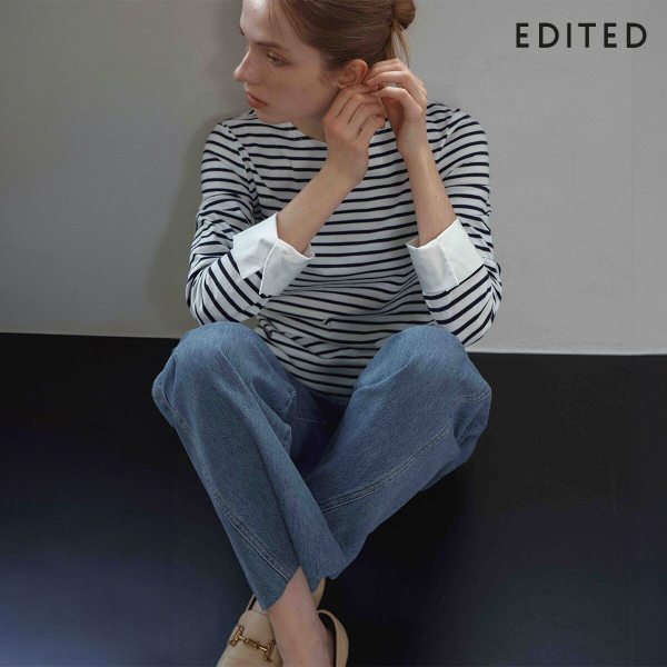 [26SS 최신상] 에디티드  스트라이프 커프스 티셔츠 3종