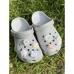 [SET] aurora beads flower shoe charm 7piece 슈참, 지비츠, 옷핀