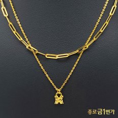 여자 순금 목걸이 H 레이어드  18.75g