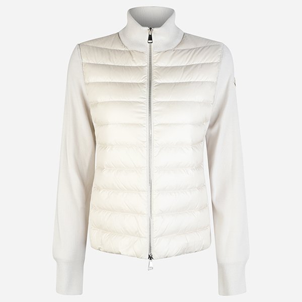 [시흥점] [몽클레어]5F 9B00023 M1131 20F 여성 로고 패치 패딩 믹스 자켓 아이보리