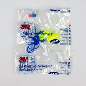 네온 연결끈 귀마개(Ear Soft Neon Corded ) - 1쌍 33dB 연결끈 귀마개 작업 소음차단