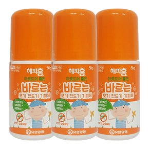 해피홈 아웃도어 롤온 바르는 모기기피제 50g X 3개